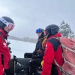 me on the back of ski patrol after whiplash injury