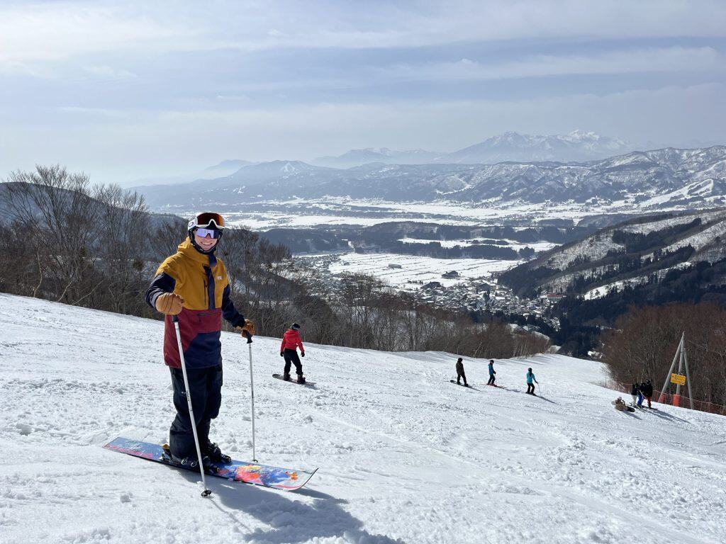 Me on a monoski in Japan, Nozawa Onsen